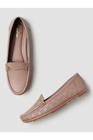 Marc Loire Women Textured Embellished Comfort Insole Lightweight Horsebit Loafers