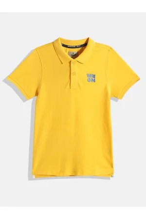 WROGN Boys Solid Polo Collar T-shirt