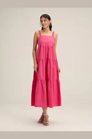 20Dresses Pink Cotton Empire Midi Dress