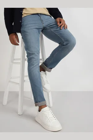 Lee Men Bruce Skinny Fit Clean Look Light Fade Cotton Stretchable Jeans