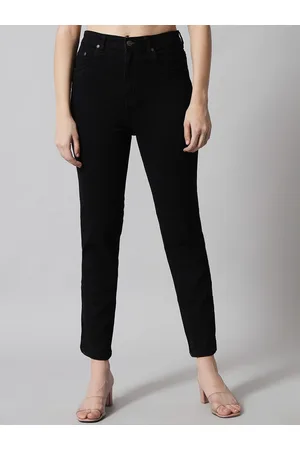 BAESD Women Slim Fit High-Rise Slash Knee Stretchable Cotton Jeans