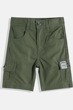Benetton Boys Cotton Regular Fit Mid-Rise Shorts