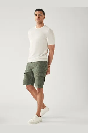 Marks & Spencer Men Floral Printed Mid-Rise Cargo Shorts