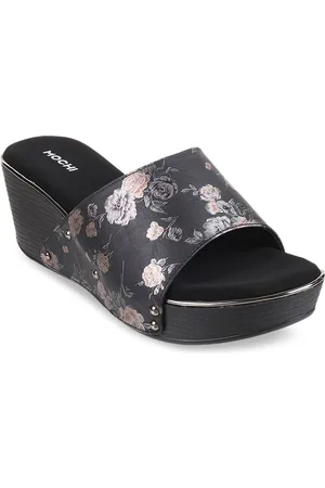 All Things Mochi Floral Printed Wedge Mules