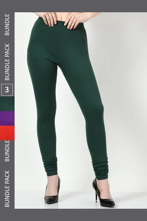 BAESD Women Pack Of 3 Churidar-Length Leggings