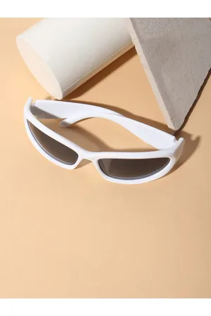 DressBerry Women Black Lens & White Sports Sunglasses With UV Protected Lens DB 2090