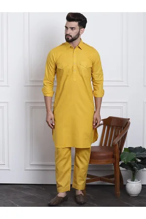 SOJANYA Regular Pure Cotton Pathani Kurta With Salwar