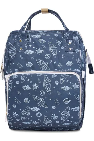 haus & kinder Kids Printed Canvas Water Resistant 20L Diaper Backpack
