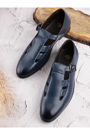 House of Pataudi Men Handcrafted Shoe-Style Sandals