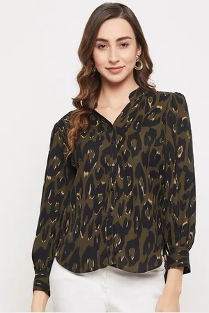 BAESD Abstract Printed Shirt Style Top