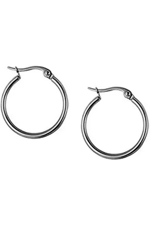 Meenaz Men Silver-Plated Contemporary Hoop Earrings