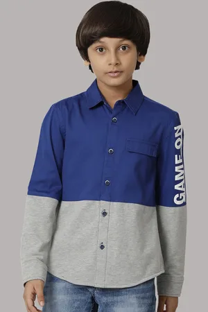 UNDER FOURTEEN ONLY Boys Colourblocked Cotton Casual Shirt