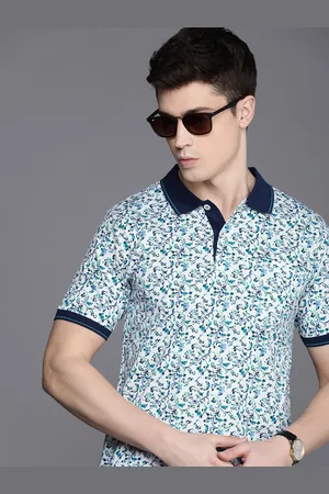 Raymond Weil Floral Printed Polo Collar Pure Cotton T-shirt