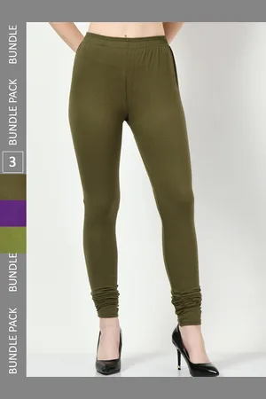 BAESD Women Pack Of 3 Churidar-Length Leggings