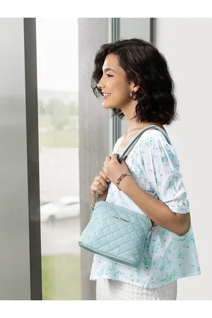 Lino Perros Women Blue Quilted Sling Bag