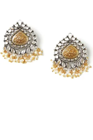 German Silver Oversized Jhumkas South India Jewels  Online Shop