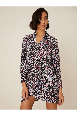 Dorothy Perkins Abstract Print Mini Wrap Dress