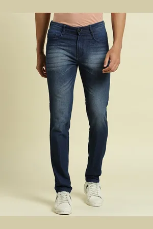 HJ HASASI Men Slim Fit Heavily Faded Stretchable Jeans