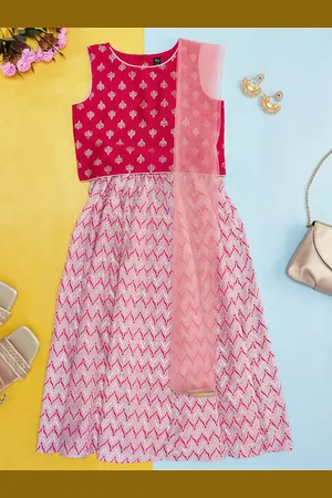 Pantaloons Girls Printed Ready to Wear Lehenga & Blouse With Dupatta