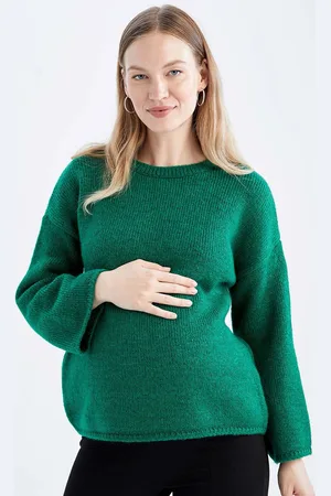 DeFacto Women Green Maternity Pullover