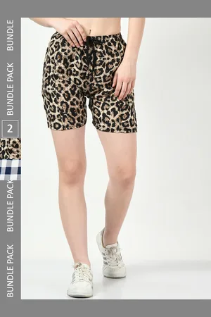 BAESD Women Pack Of 2 Printed High-Rise Regular Shorts