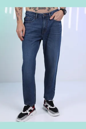 Highlander Men Straight Fit Cropped Jeans