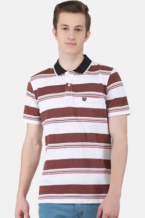 Duke Striped Polo Collar Regular Fit Cotton Casual T-Shirt