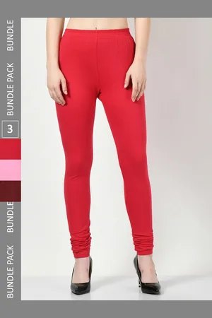 BAESD Pack Of 3 Cotton Lycra Churidar-Length Leggings