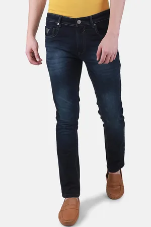 Duke Men Slim Fit Clean Look Light Fade Whiskers Cotton Stretchable Stretchable Jeans