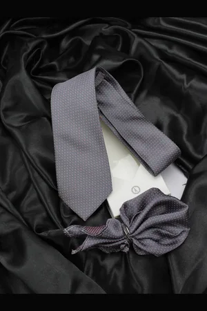 KOVOVE Men Grey Polka Dot Accessory Gift Set