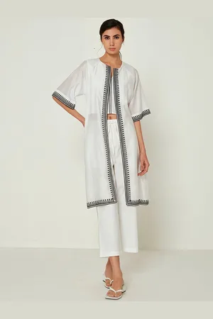 Ancestry Top & Trousers With Open Front Shrug