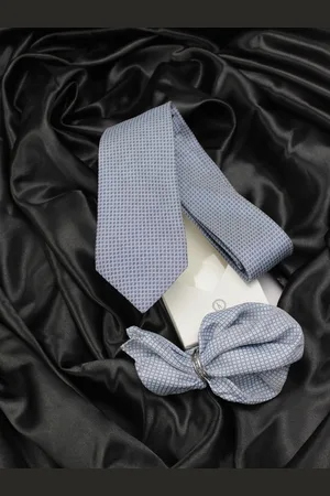 KOVOVE Men Blue Checkered Accessory Gift Set