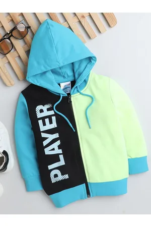 BUMZEE Boys Typography Printed Cotton Sweatshirt