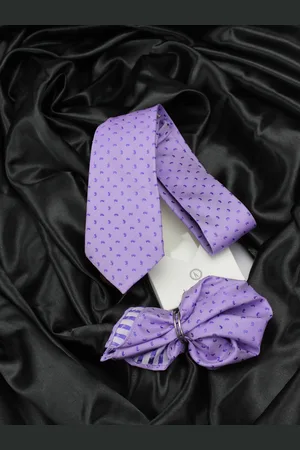 KOVOVE Purple Abstract Tie & Pocket Square Gift Set