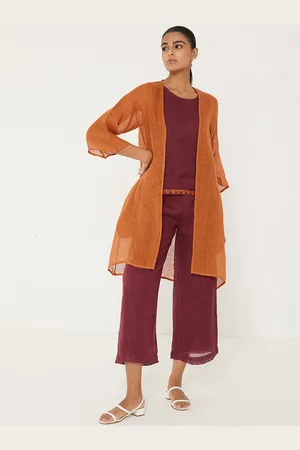 Ancestry Linen Top With Trousers & Shrug