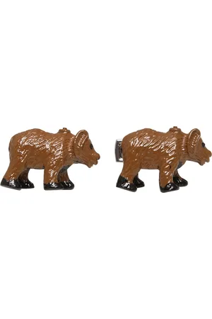 Tossido Brown Bear-Shaped Cufflinks