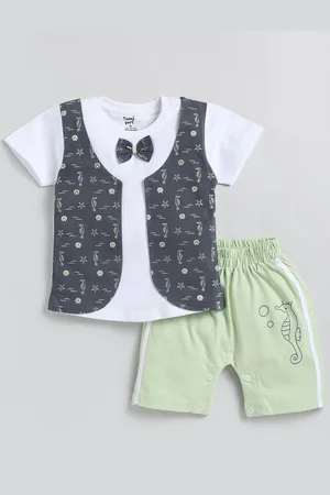Toonyport Boys Printed Pure Cotton T-shirt with Shorts And Waistcoat