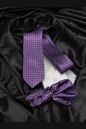 KOVOVE Men Purple Self Design Accessory Gift Set