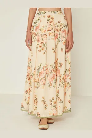 Ancestry Floral Printed Flared Skirt