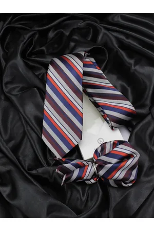 KOVOVE Men Blue Classy Striped Accessory Gift Set