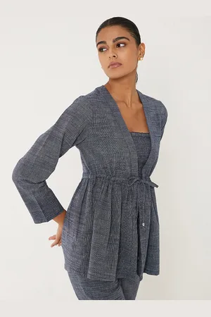 Ancestry Self-Design Pure Cotton Top With Trouser & Shrug