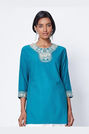 Ancestry Ethnic Motifs Embroidered Thread Work Kurti