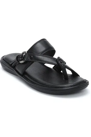 ZOOM Men Textured Leather Comfort Sandals