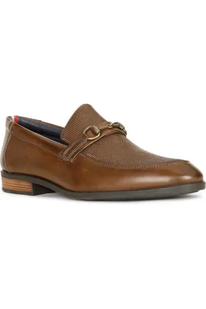 Bata Men Textured Comfort Insole Horsebit Loafers