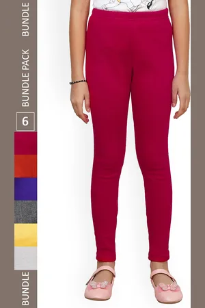 IndiWeaves Girls Pack Of 6 Woolen Ankle Length Leggings