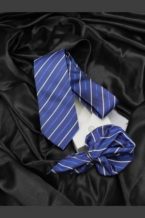 KOVOVE Unisex Blue Graceful Striped Accessory Gift Set