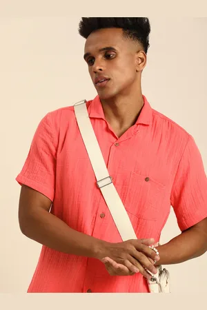 Sangria Men Relaxed Solid Opaque Casual Shirt