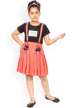 BAESD Girls Pinafore Dress With T-Shirt