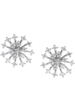 FableStreet Rhodium-Plated Classic Studs Earrings