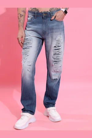 Highlander Men Relaxed Straight Fit Ankle Length Jeans